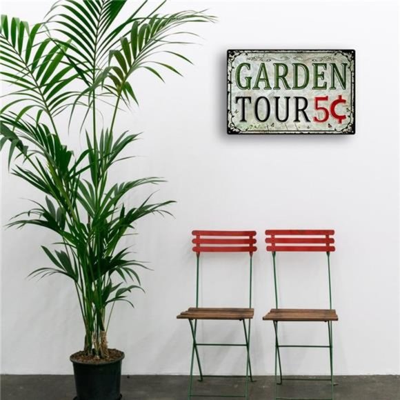 Garden Sign Outdoor Welcome Sign Garden Tin Signs Funny Vintage Metal Tin Signs - Picture 7 of 7